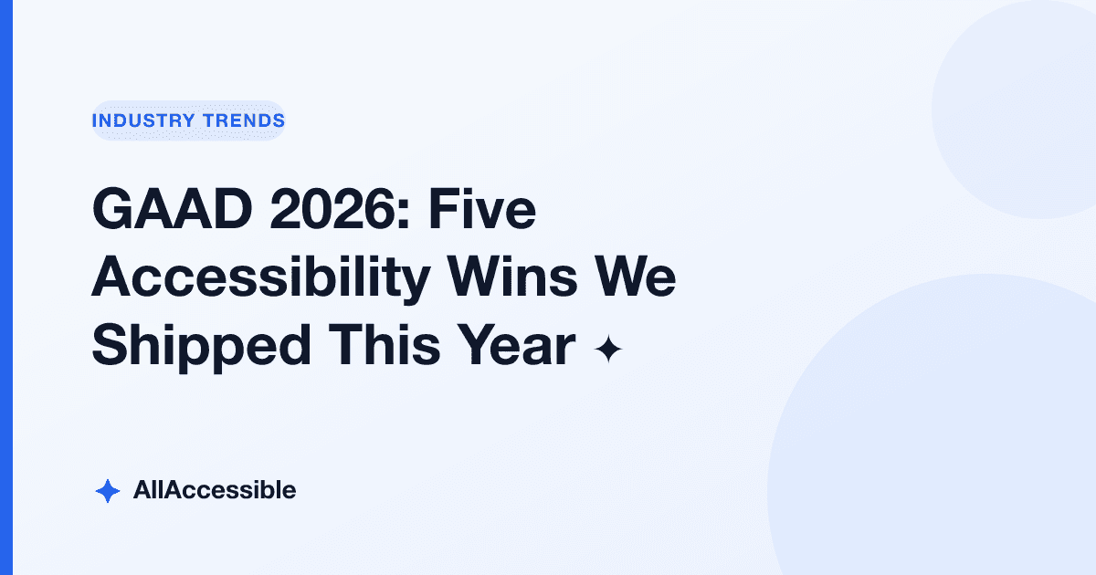 GAAD 2026: Five Accessibility Wins We Shipped This Year β¦