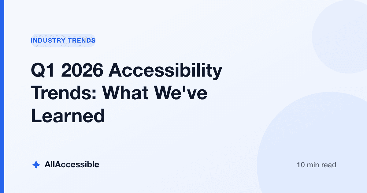 Q1 2026 Accessibility Trends: What We've Learned